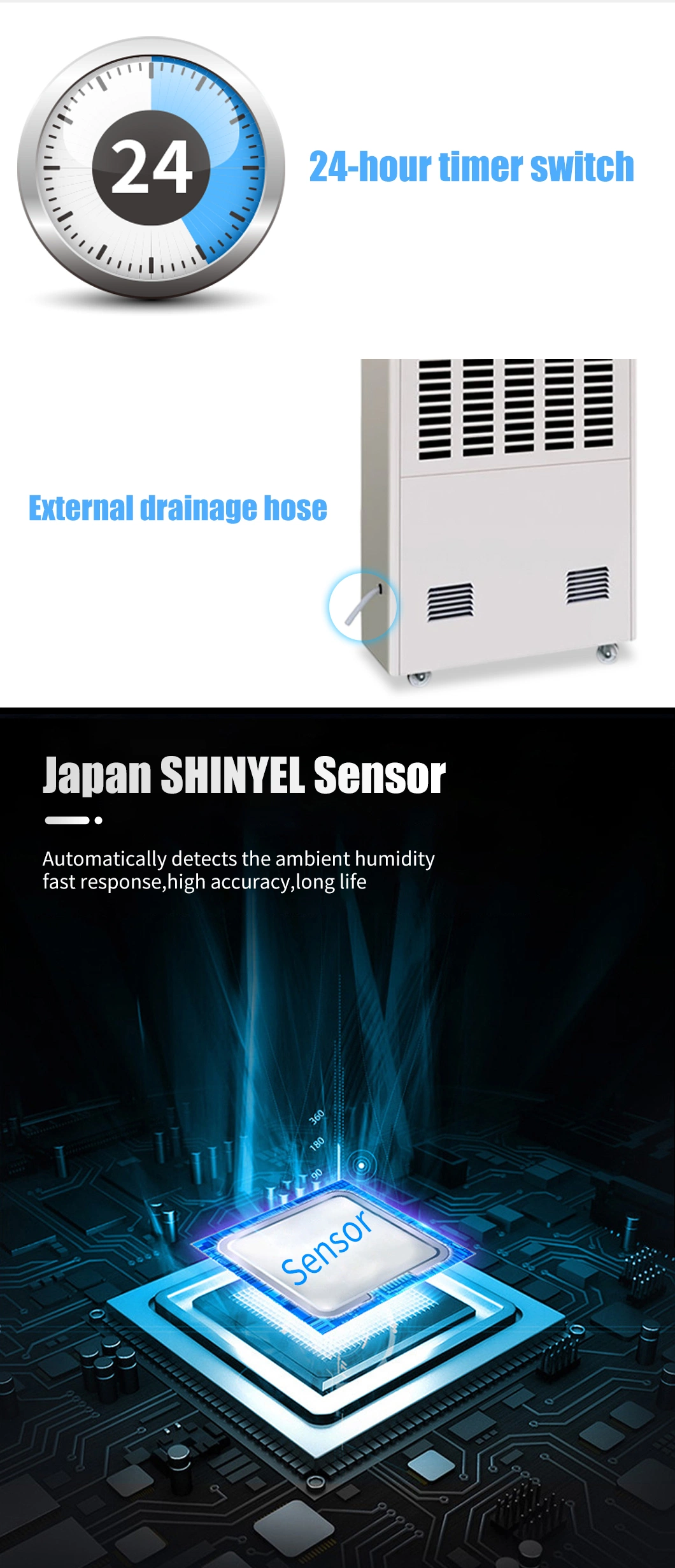 Industrial Dehumidifier Manufacturer Wholesale with CE 168L/Day Air Dehumidifier for Basement and Warehouse